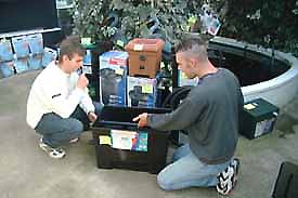 Paul giving advise about pond filtration